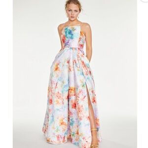 Crystal Doll Floral Formal Gown 🌸 Spring Wedding Guest Dress NWOT